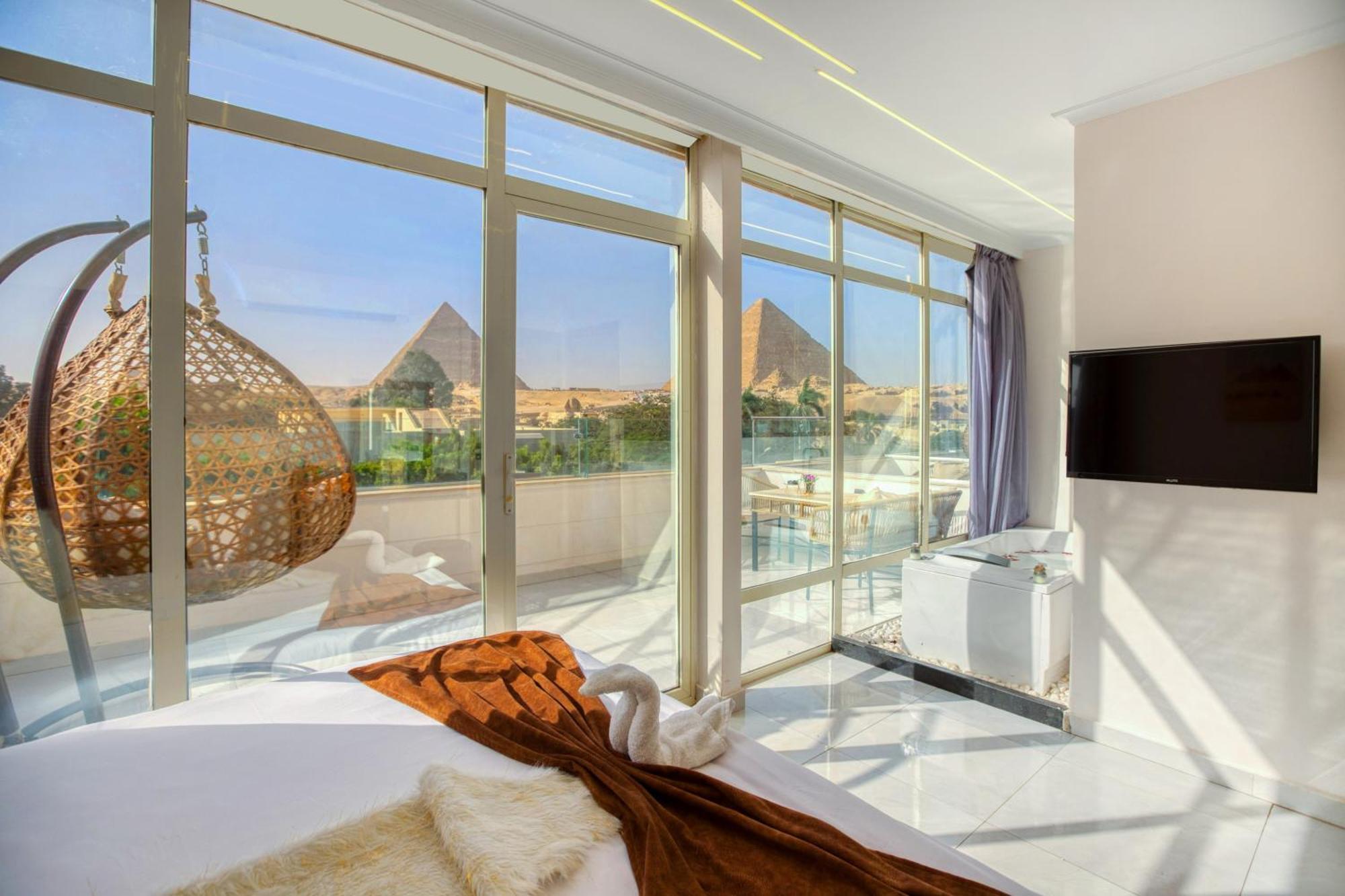 Tree Lounge Pyramids View Inn , Sphinx Giza Kafrat al Jabal Exterior photo
